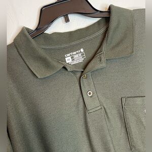 Carhartt Men’s 4XL Short Sleeve Loose Fit Dark Green Polo Shirt
